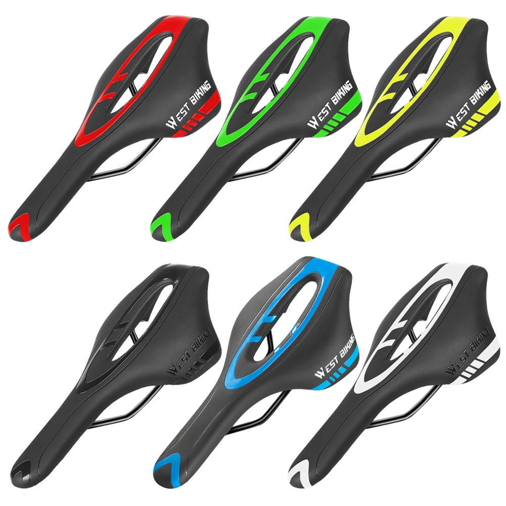 

WEST BIKING 1PC Hollow Bicycle Saddles Breathable Wear-Resistant Waterproof Mountain Road Bike Comfortable Seat Cycling Cushion