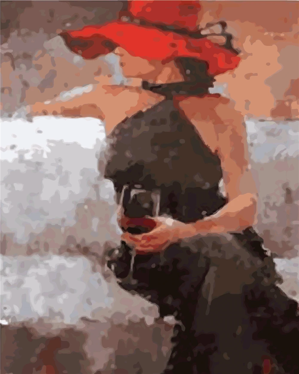 

Red Wine Girl Diy Painting By Numbers Kits Figure Painting Acrylic Coloring By Numbers For Home Decor 40x50cm With Frame