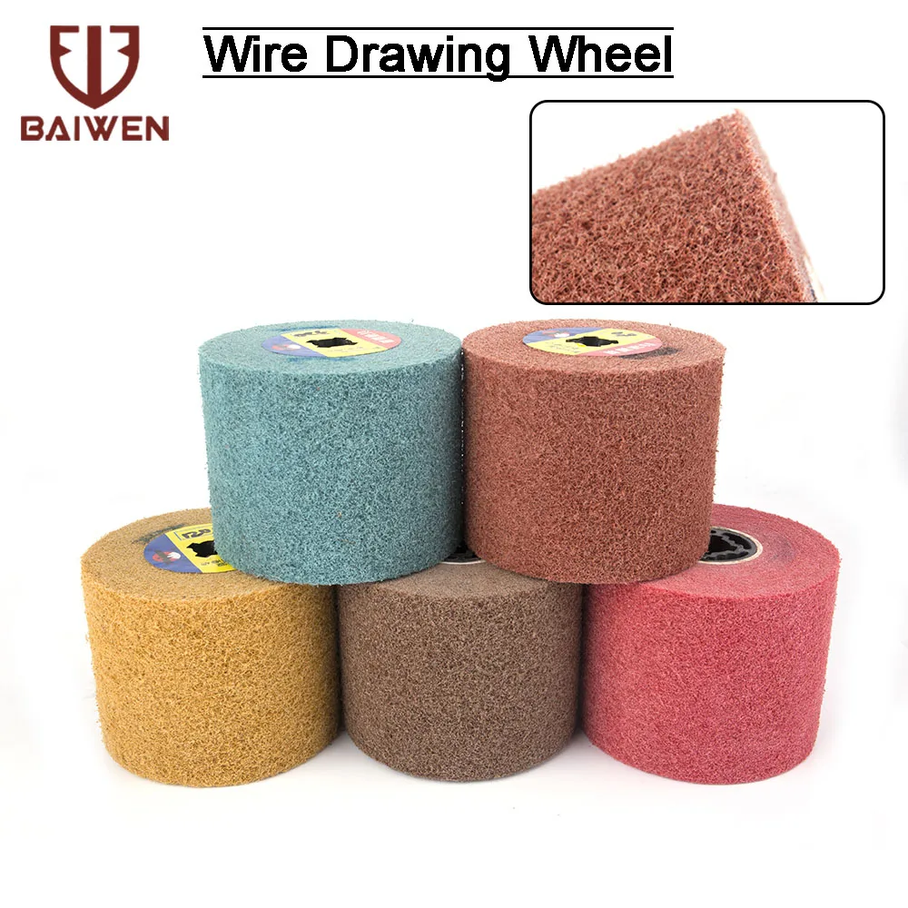 

5-дюймовый флизелиновый полировальный рисунок, полировальный плоский диск для удаления металла, ржавчины, зернистость 4/5 дюйма, 80/120/180/240/320