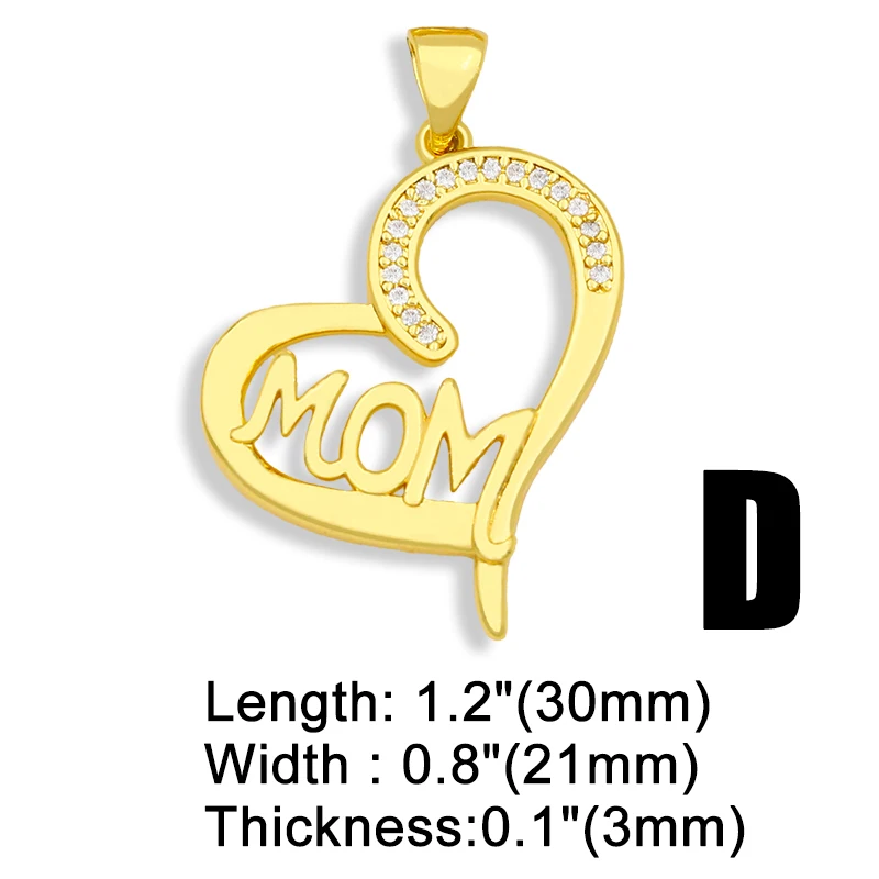 OCESRIO кубический цирконий золотое ожерелье-сердце амулеты для изготовления