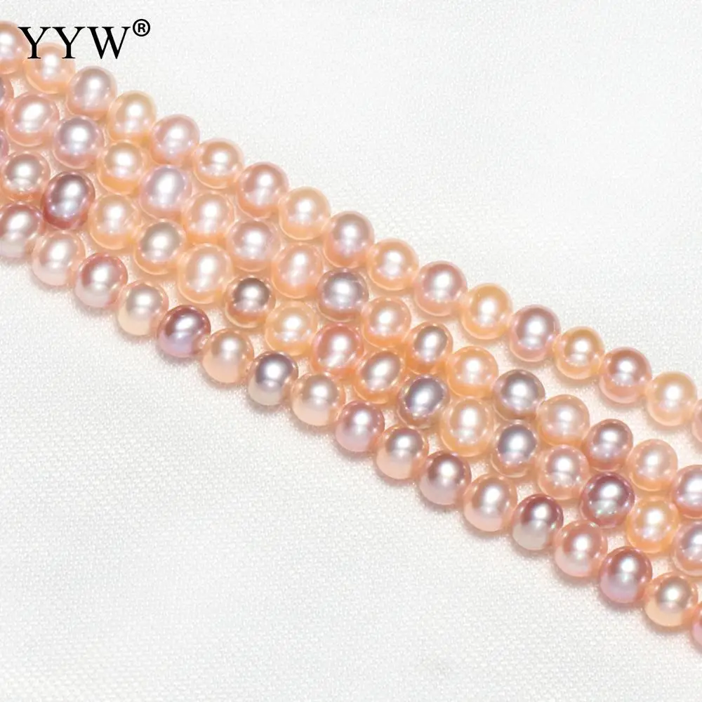 

3.5-4mm Natural Round Freshwater Pearl Beads Purple White Pink Mixed Color Hole 0.8mm Fit Making Earring Necklace Nice Quality