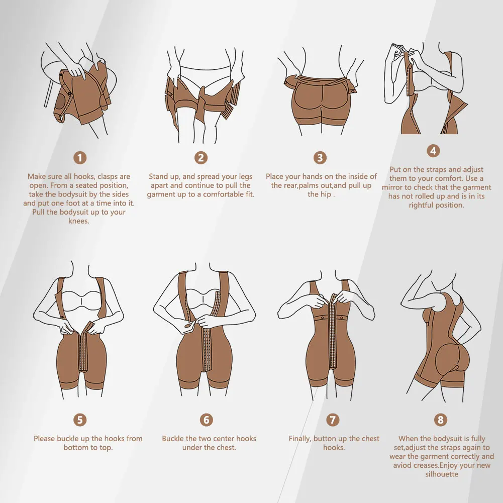 Women High Compression Body Shaper Post-Surgical Skims Girdle Side Closure Women Daily Life Use Bodysuit