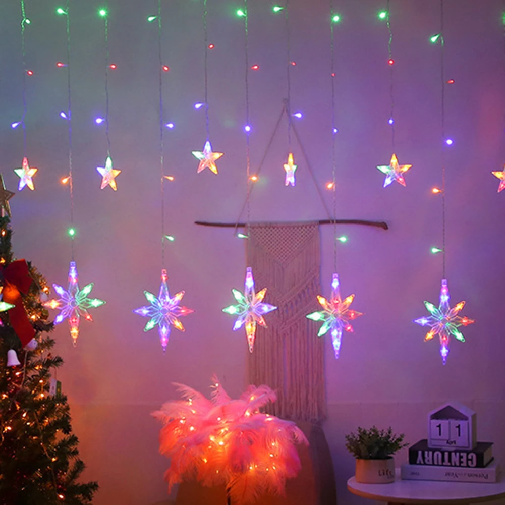 

СВЕТОДИОДНАЯ Гирлянда-занавеска, гирлянсветильник-занавеска с 8 режимами, регулируемое украшение на Рождество, свадьбу, праздник, новый год