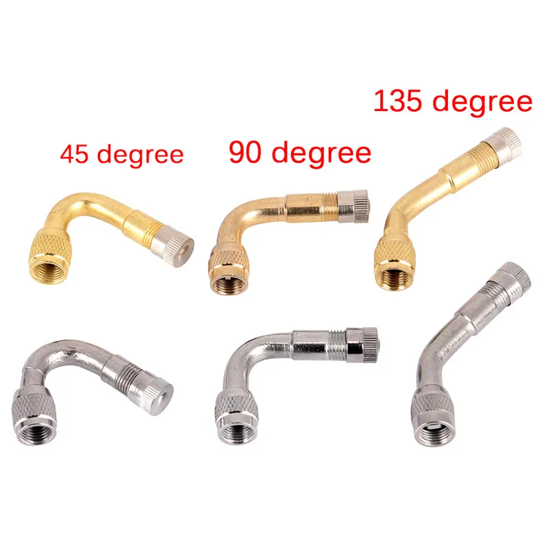 

New 1pc Motorcycle Car Truck Bicycle Scooter Air Tyre Extension Valve 45 /90/135 Degree Brass Air Tyre Extension Valve