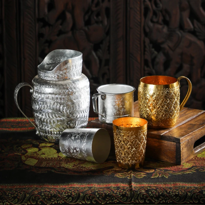 Тайский бытовой стакан для воды тайская посуда ресторана отеля клуба вина горшок