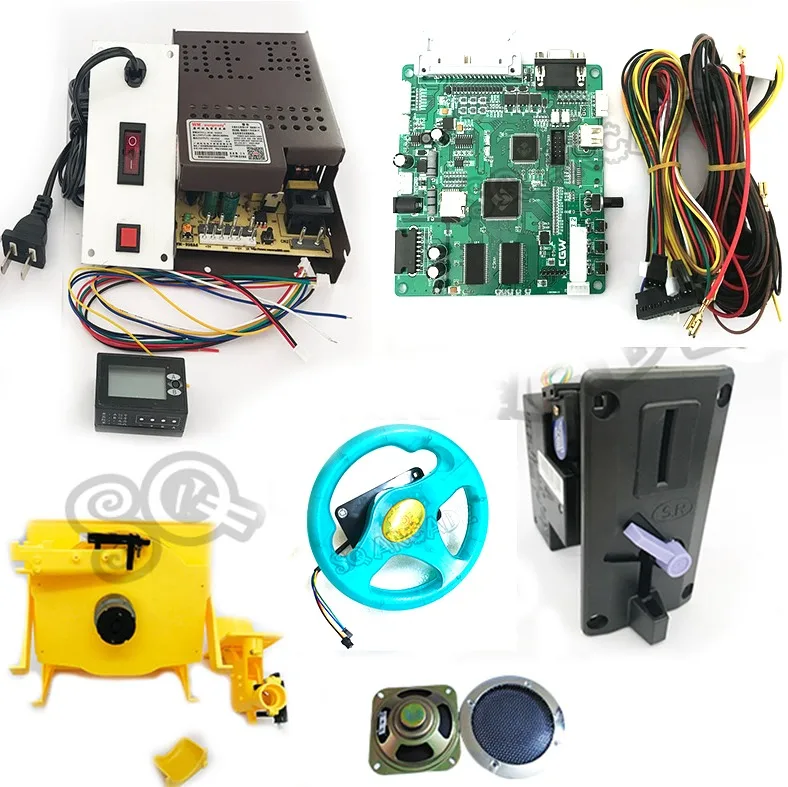 

DIY full kits for Children Racing Car TRAVELINSTYLE Children Arcade machine with steering wheel