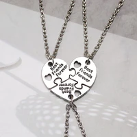 2020 bff fashion best friend necklace forever friendship heart pendant men and women creative trend stitching jewelry gift