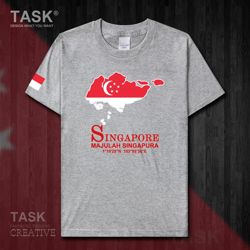 Сингапурская сингапурская Мужская футболка SGP Новые Топы одежда с коротким