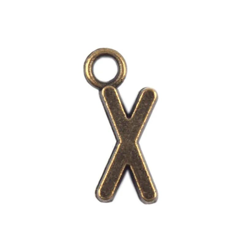 

Подвеска в виде английской буквы «X» в стиле ретро, стильная бронзовая кожаная цепь, стильное ожерелье, кулон, ювелирные аксессуары из сплав...