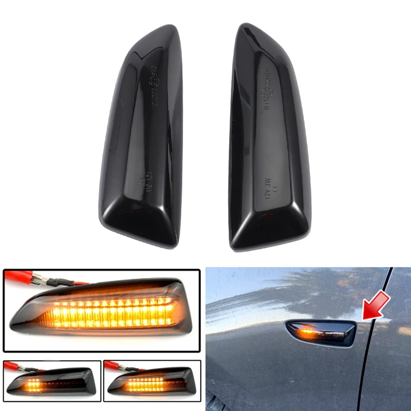 

Car Dynamic LED Turn Signal Blinker Side Marker Light for Opel Astra K J Crossland X Insignia B Buick Regal