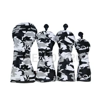 2021 new golf club headcover for 1 driver 3 5 fairway wood head camouflage pattern 4pcsset grey