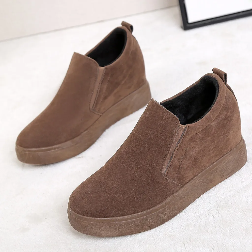 Замшевые женские кроссовки коллекция 2019 года дышащая обувь на танкетке из