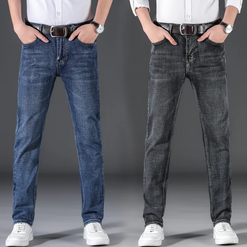 Осенние джинсовые брюки мужские джинсы 2021 модные спортивные повседневные в