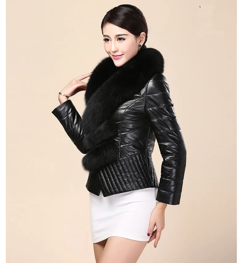 Пуховое хлопковое Белое Женское пальто осенне зимняя куртка из искусственной