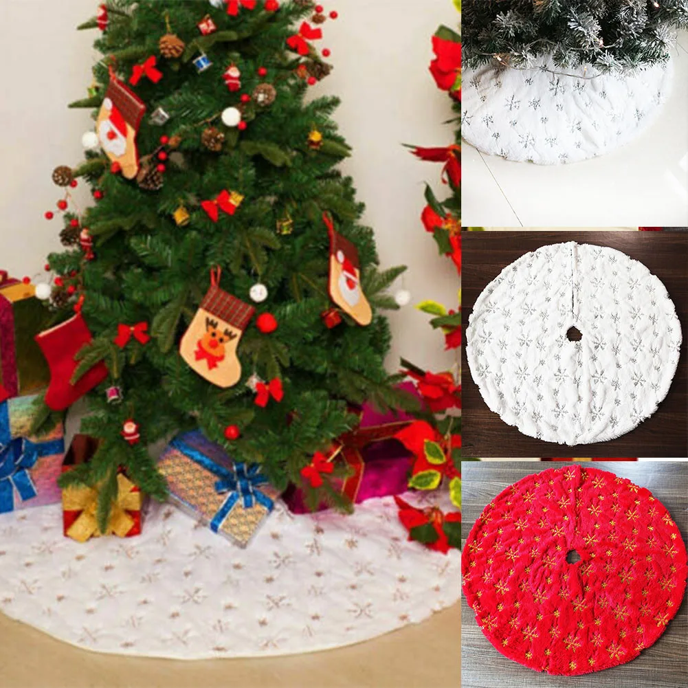 

Юбка в виде рождественской елки 78/90/120/140 см низ снежинки блестки Рождественский коврик Украшение 2021 новый год домашний декор
