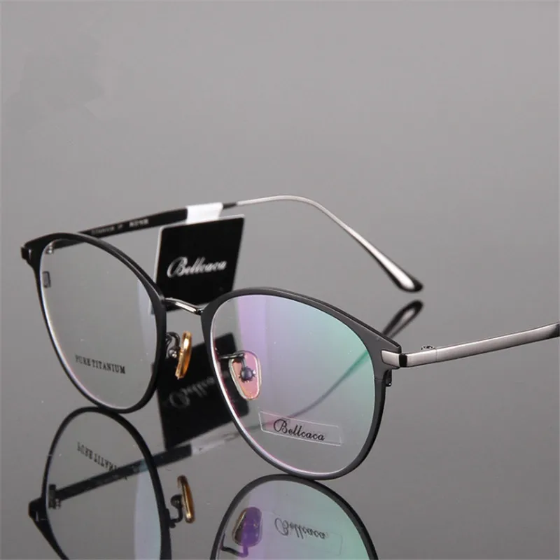 Титан очки круглые близорукие Для мужчин/Для женщин высокое качество