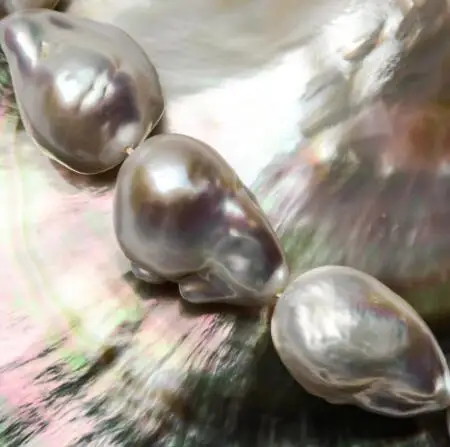 ?? 送料無料巨大なホワイト養殖淡水kasumiパールネックレス925スターリングシルバー17.7