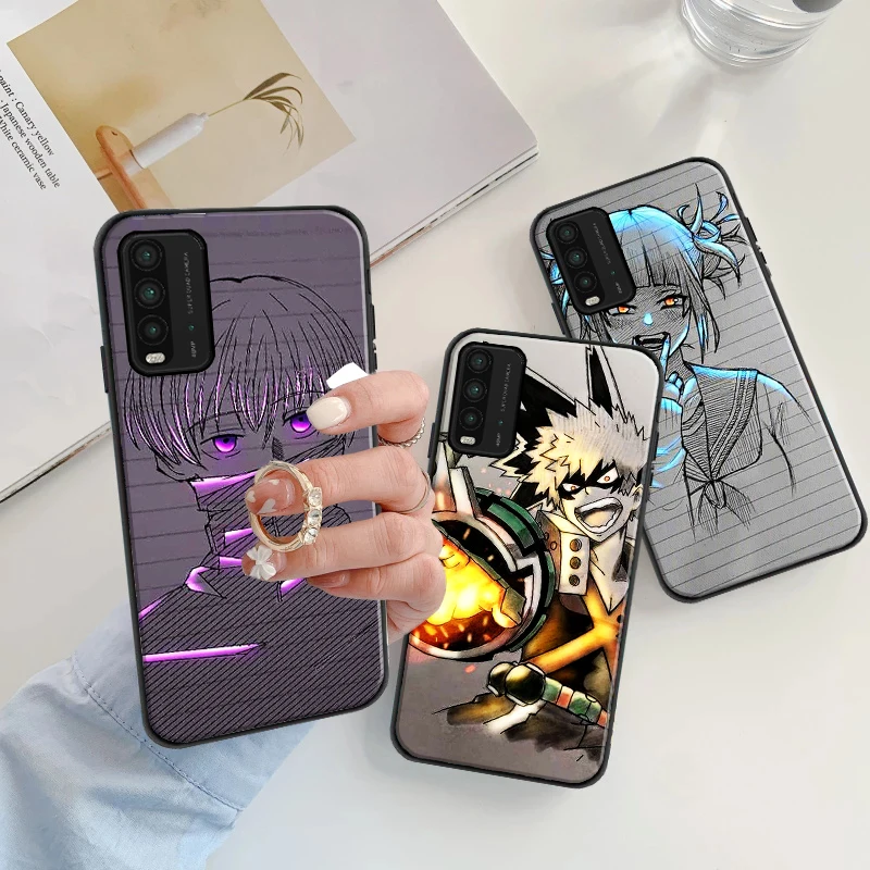 

Anime My Hero Academia Deku Bakugou Boku No Hero Phone Case For Xiaomi Redmi 9 9i 9AT 9T 9A 9C Note 9 9T 9S 9 Pro 5G Black Cover