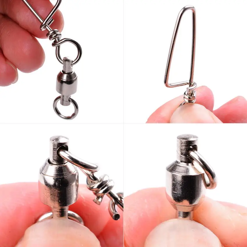 10 шт./кор. карабины карабин 0 #6 # шариковый подшипник Вращающийся шарнир для