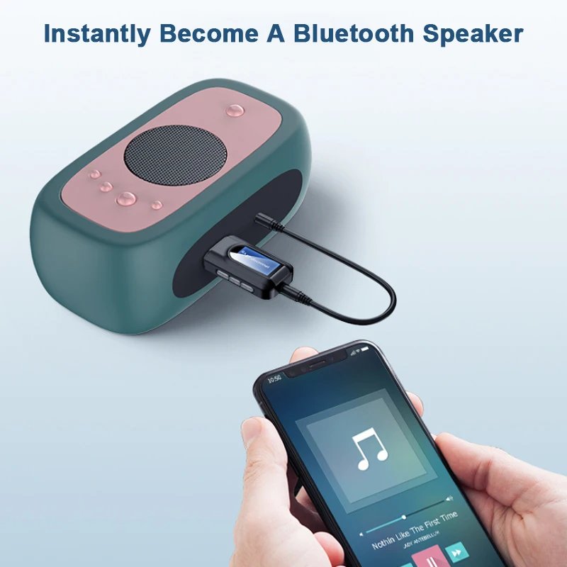 2in1 USB Bluetooth5.0 аудио передатчик приемник ЖК-дисплей Дисплей Мини 3 5 мм Jack AUX