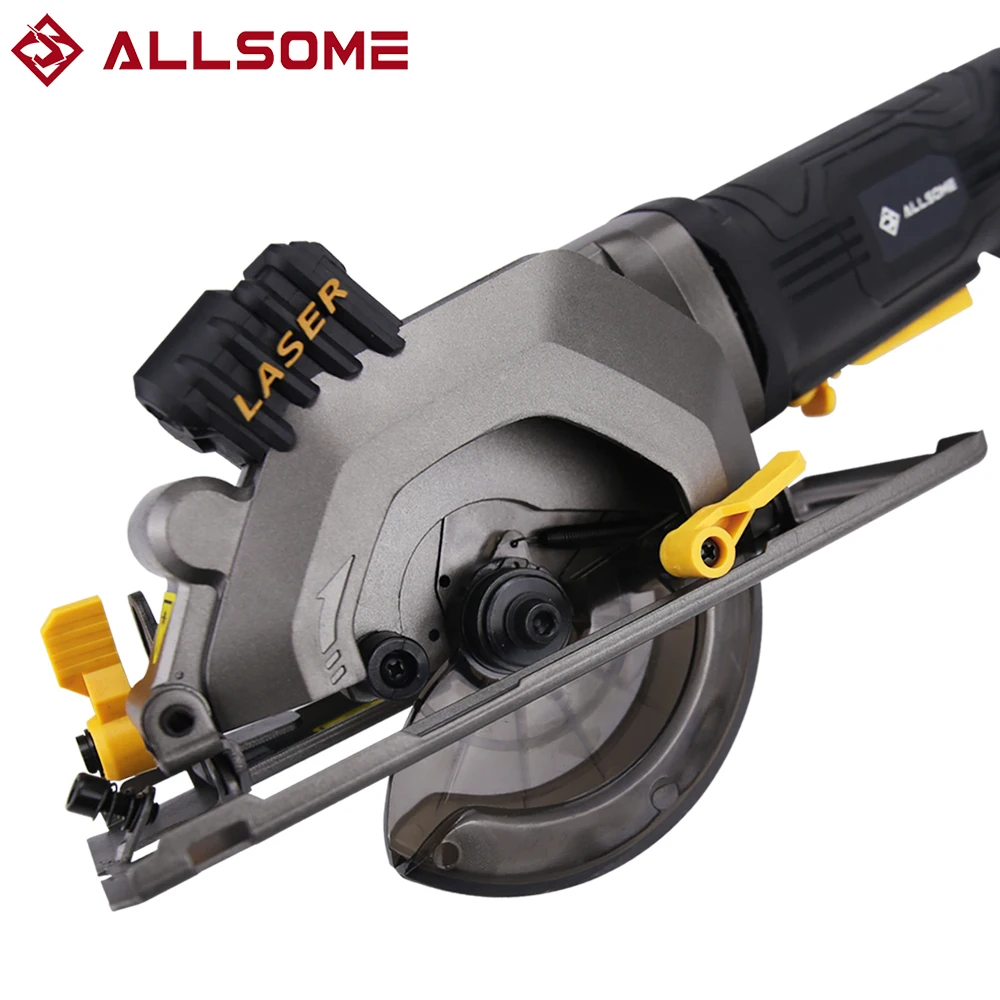 

ALLSOME Portable Electric Saw Wood Cutter With Straight Bevel Laser Multifunctional Electric Circular Saw 600W