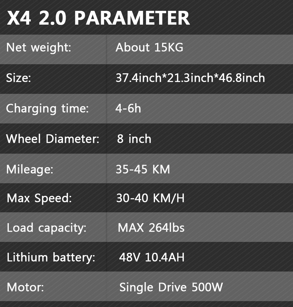 Nanrobot X4 " простой складной 500W 48V 10.4A 20Mph 25 км kick e для взрослых 2 колеса, Электрический скутер