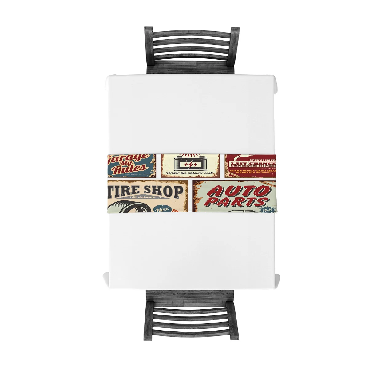 Table Runners Vintage Car Road Mechanic Poster Modern Runner Cloth Dining Decoration for Wedding Party Home Office | Дом и сад