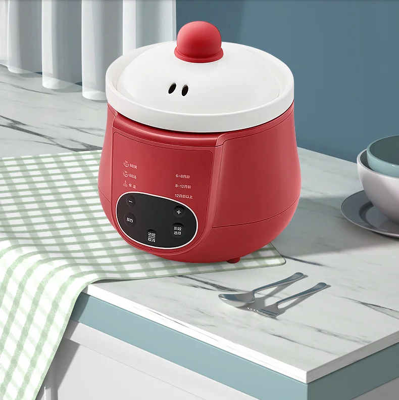 

220V Baby Porridge Automatic Electric Cooking Pot Electricity Stew Pot Ceramic Material Stewing Pot EU/AU/UK Plug