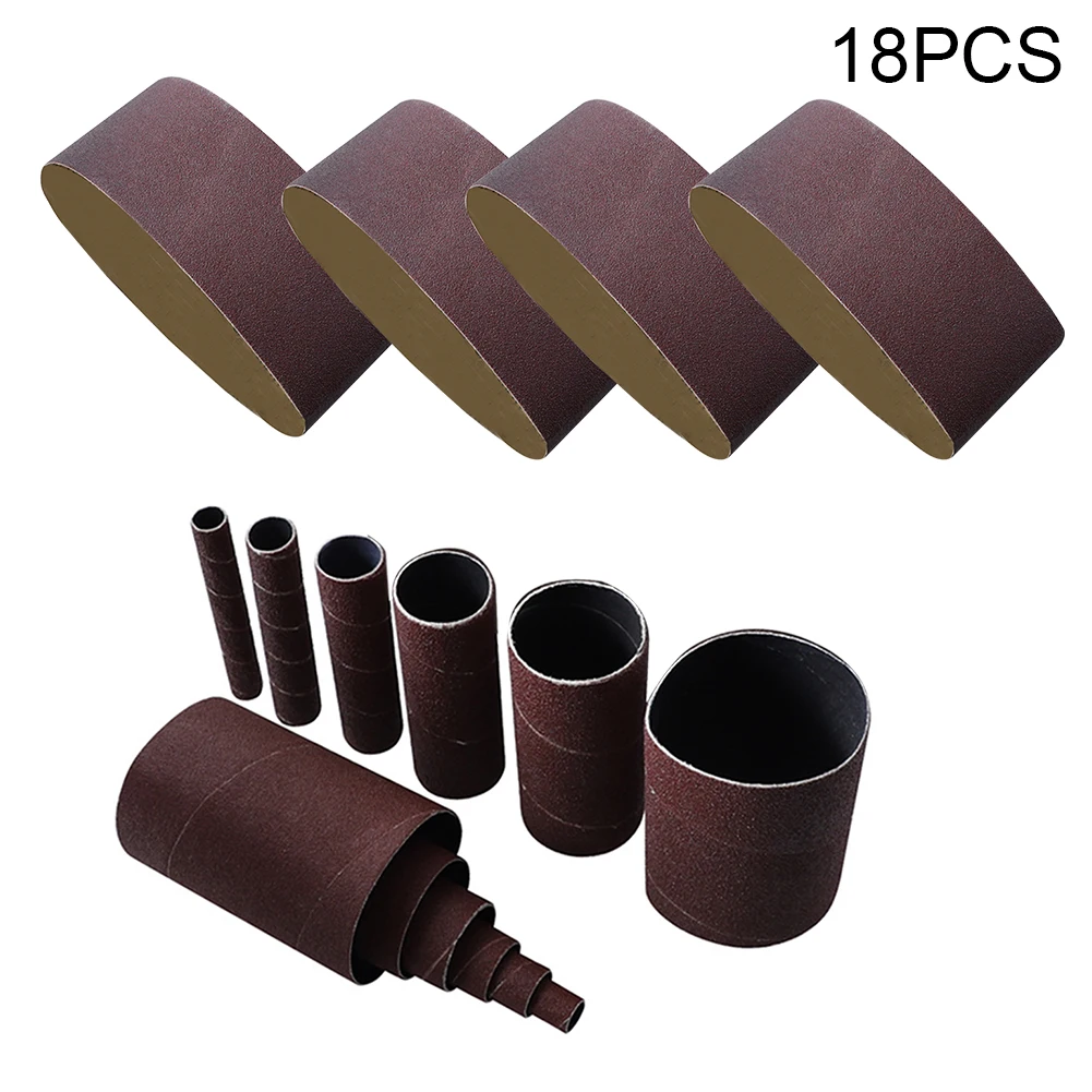 

18pcs Abrasive Sanding Belt Easy Use Band Grinding Portable Durable Woodworking Sander 80 120 240 Grit Jade Home Metal Polishing