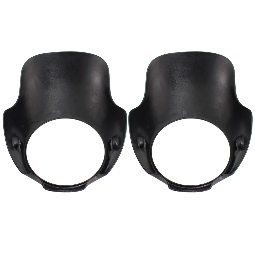 Universal 7&quot Motorcycle Headlight Fairing Visor Retro Cafe Racer Style For BONNEVILLE T100 T120 Thruxton 900 Gloss Matte Black |