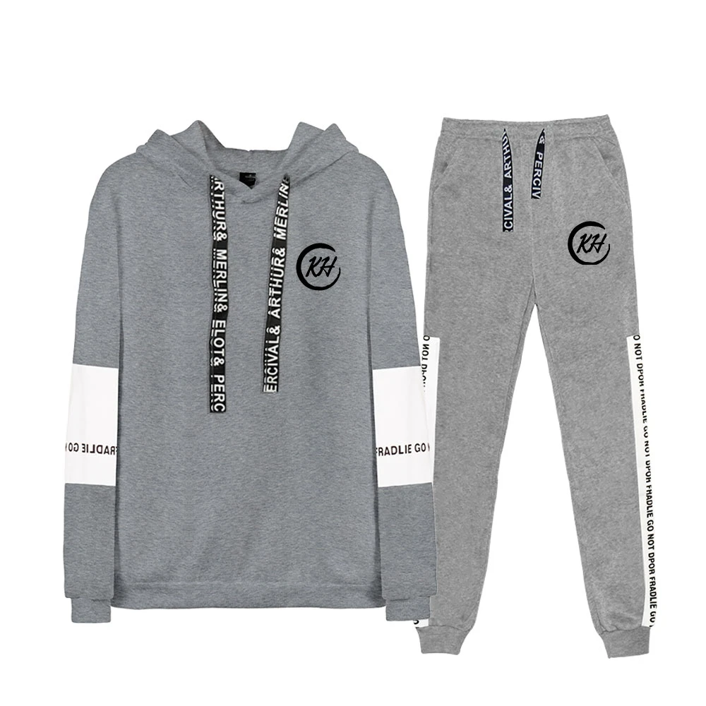 

WAWNI Kristen Hanby Hidalgo Fashion Print Hoody Sweatshirt Two Piece Set Cotton Popular Casual Pullover Pants Aesthetic New