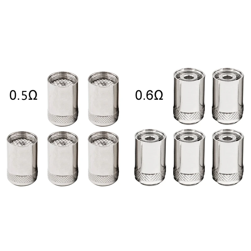 

5Pcs/Set Replacement Coil Heads For CUBIS / eGO AIO BF SS316 0.5/0.6 Ohm A Must-have Artifact At Home High Quality