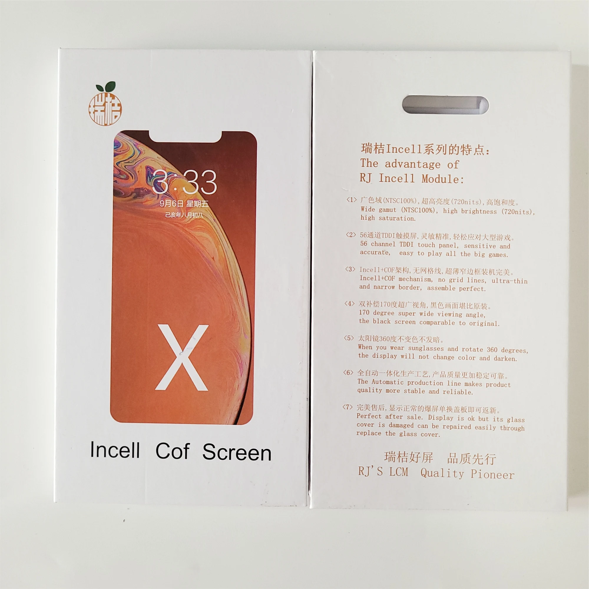 Ruiju INCELL для iPhone X LCD XS Pantall дисплей сенсорный экран дигитайзер сборка iPhoneX 11 Max