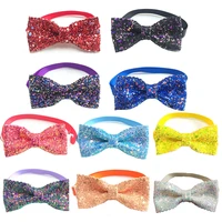 3050pcs new arrival shiny crystal dog bow ties necktie collar bow tie small medium dog neckties dog grooming pet acessories
