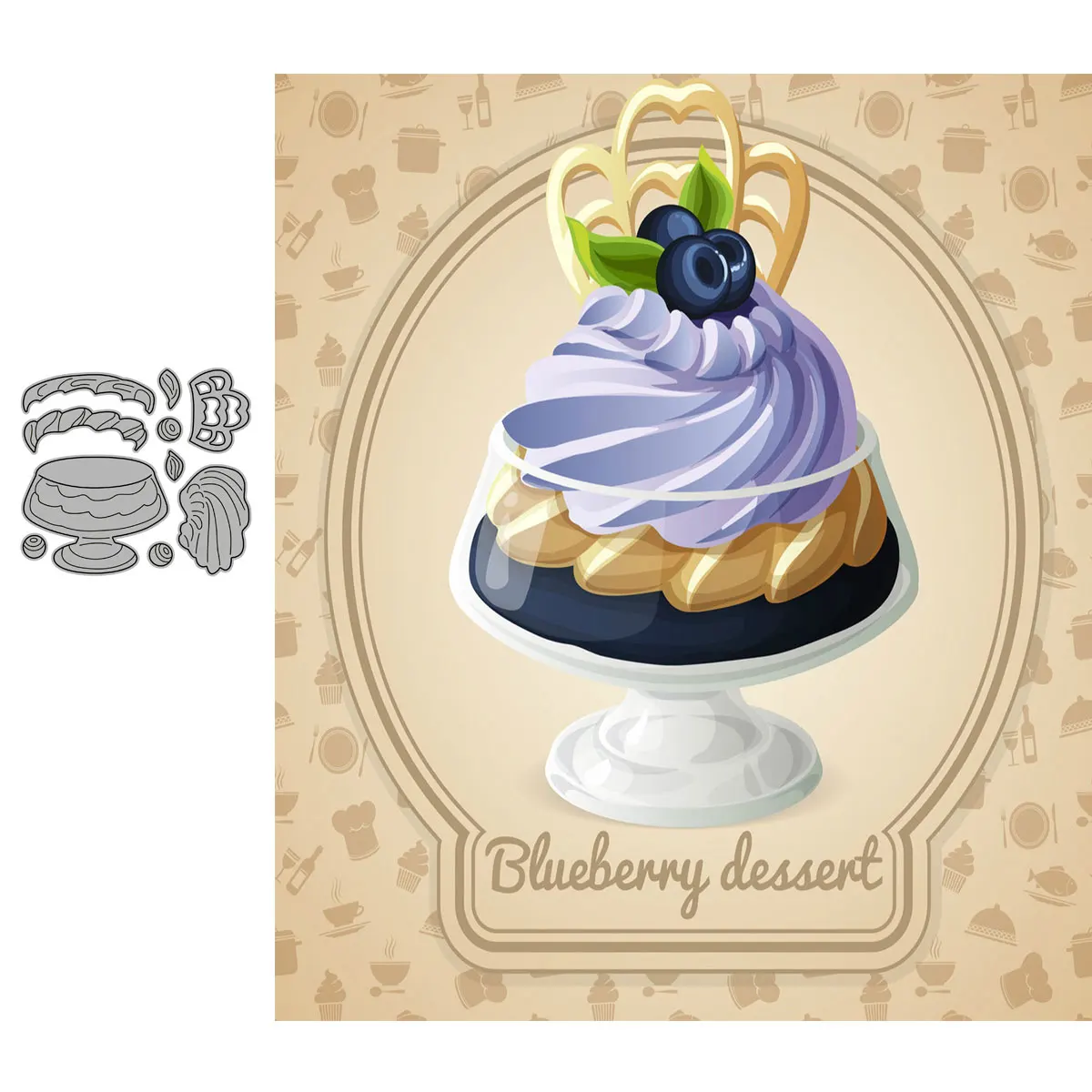 Черничный Пломбир Скрапбукинг Бумажные металлические штампы для изготовления