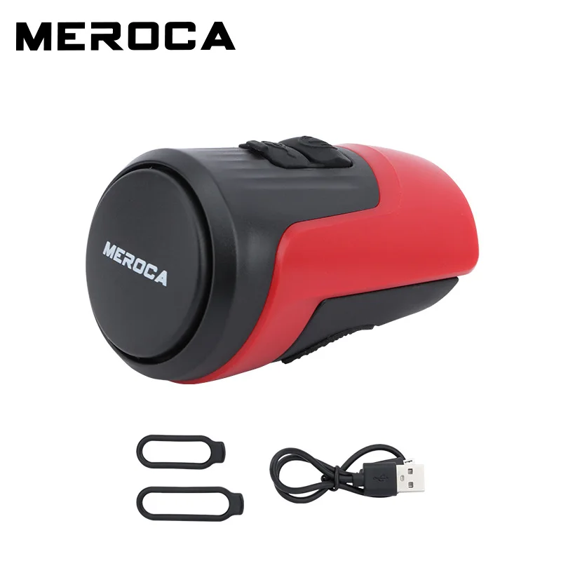 MTB Bicycle Bell Electric Horn With Alarm 4 Kinds Of Sounds Road Bike USB Charging Safety Anti-theft Accessories |