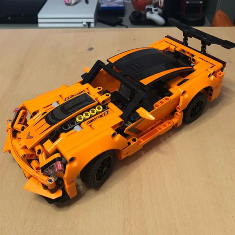 Новый Technic 2 в 1 Chevrolet Corvette ZR1 спортивный автомобиль 42093 городские строительные