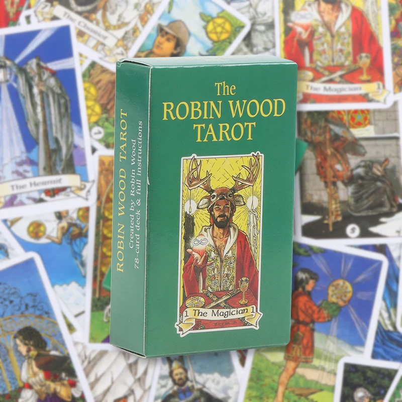 

The Robin Wood Tarot Deck 78 Cards with PDF Guide Book English Boarding Game for Home Party Oracle Spiritual Taro Wayta Magician