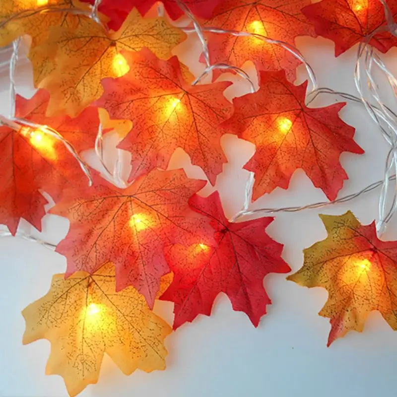 

Thanksgiving Simulation Maple Leaf 10 LED/20 LED String Light Decoration Lamps