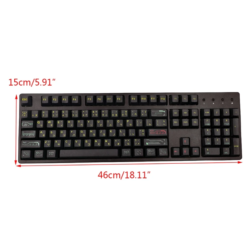 

128 Keys PBT Keycaps Cherry Profile DYE-SUB For Cherry MX Switch 1.5U 1.75U 2U Shift 6.25U Spacebar Mechanical Keyboard