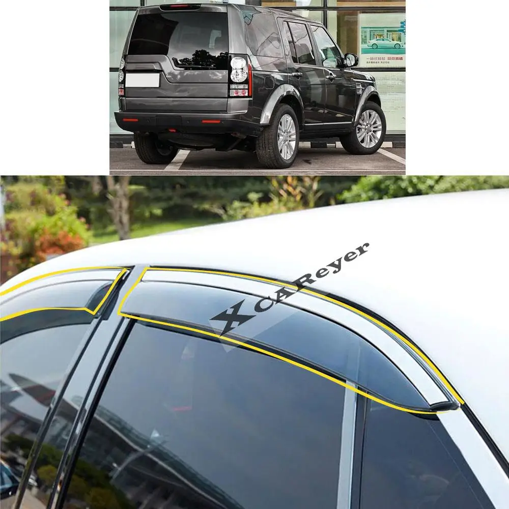 

Наклейка для LAND ROVER Discovery 3/4 LR3 LR4 2004 2005 2006-2010 2011-2016, пластиковое стекло, ветрозащитный козырек, защита от дождя/солнца, вентиляционное отверсти...