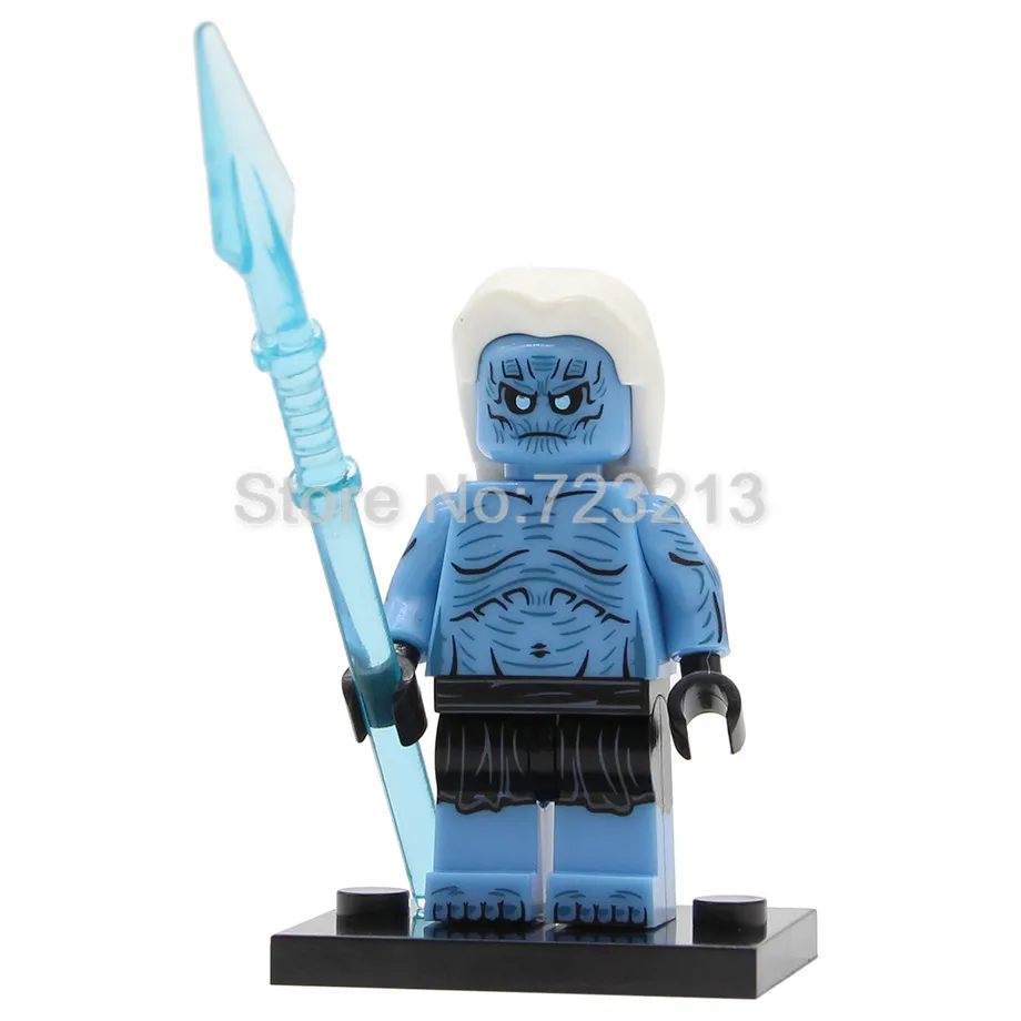 White Walke Новая игра престолов Сезон 8 фигурка Джон Сноу беньен Старк белый Walker Wights Джор мормонт самвелл Тарли строительные блоки игрушки - Цвет: White Walke