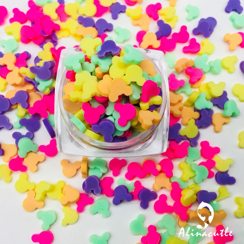20g 5mm mix color Tiny Mouse Slices For Nails Art Polymer Clear Clay Accessories DIY Sequins Scrapbook Shakes | Дом и сад