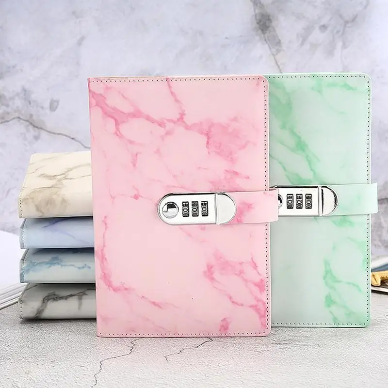 Мраморная текстура блокнот с паролем дневник ретро винтажный мраморный дизайн