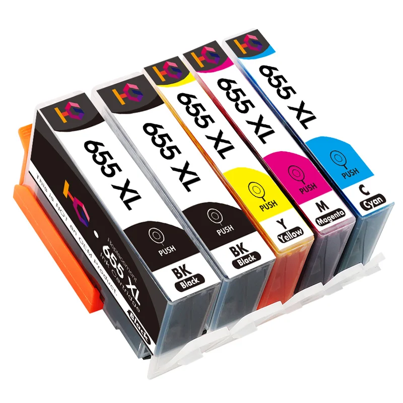 Картридж с черными чернилами совместимый HP 655xl для hp 655 xl чипом принтера Deskjet 6520 6525