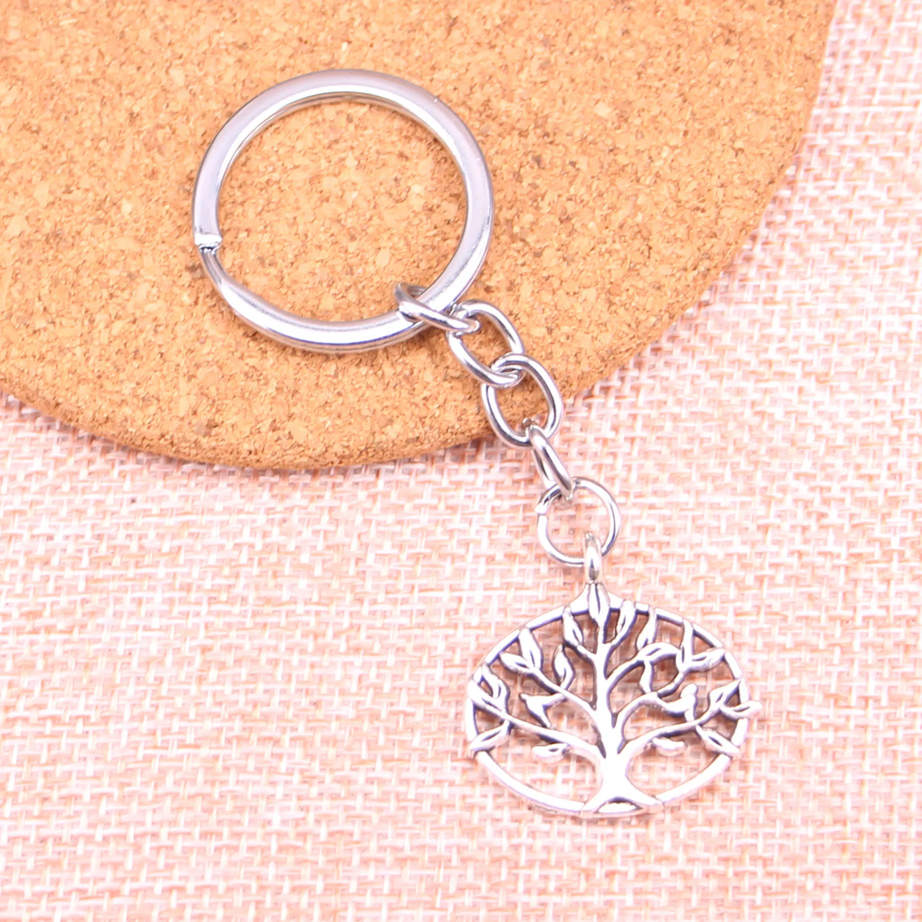 20 шт брелок life tree 27*27 мм Подвески автомобильный кольцо держатель Брелок сувенир