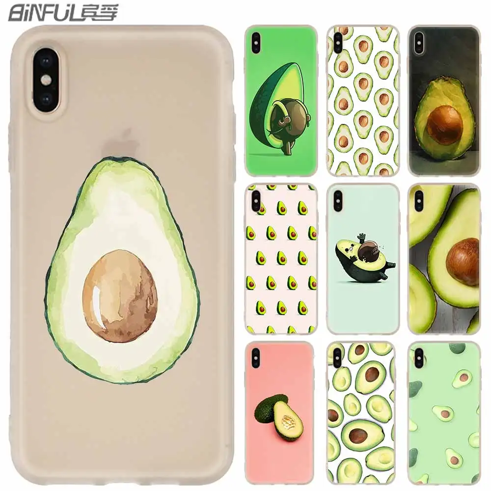 Мягкий чехол для iPhone 12 11 Pro X XS Max XR 8 7 6 Plus 5s SE 2020 S 1 Mini Cover Avocado|Бамперы| |