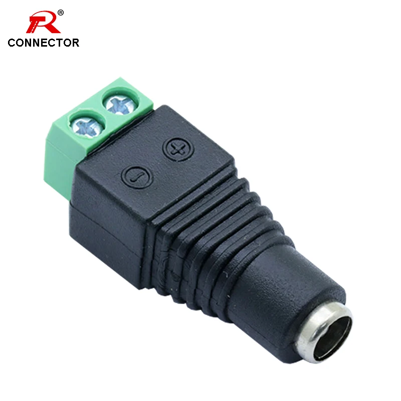 

50pcs DC Power Balun Connector, 5.5X2.5mm Female Jack Wire Terminals