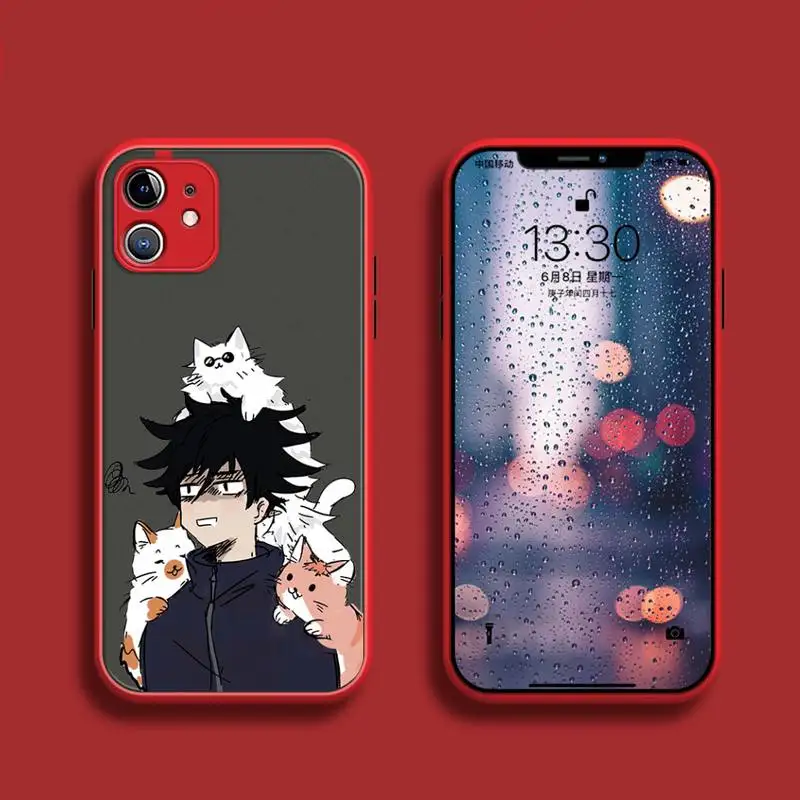 

Jujutsu Kaisen Satoru Gojo Anime Phone Case For iPhone 12 11 Mini Pro XR XS Max 7 8 Plus X Matte transparent White Cover