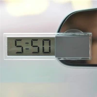 sucker car clock mini digital car electronic clock automobile clock high quality durable transparent lcd display digital clock